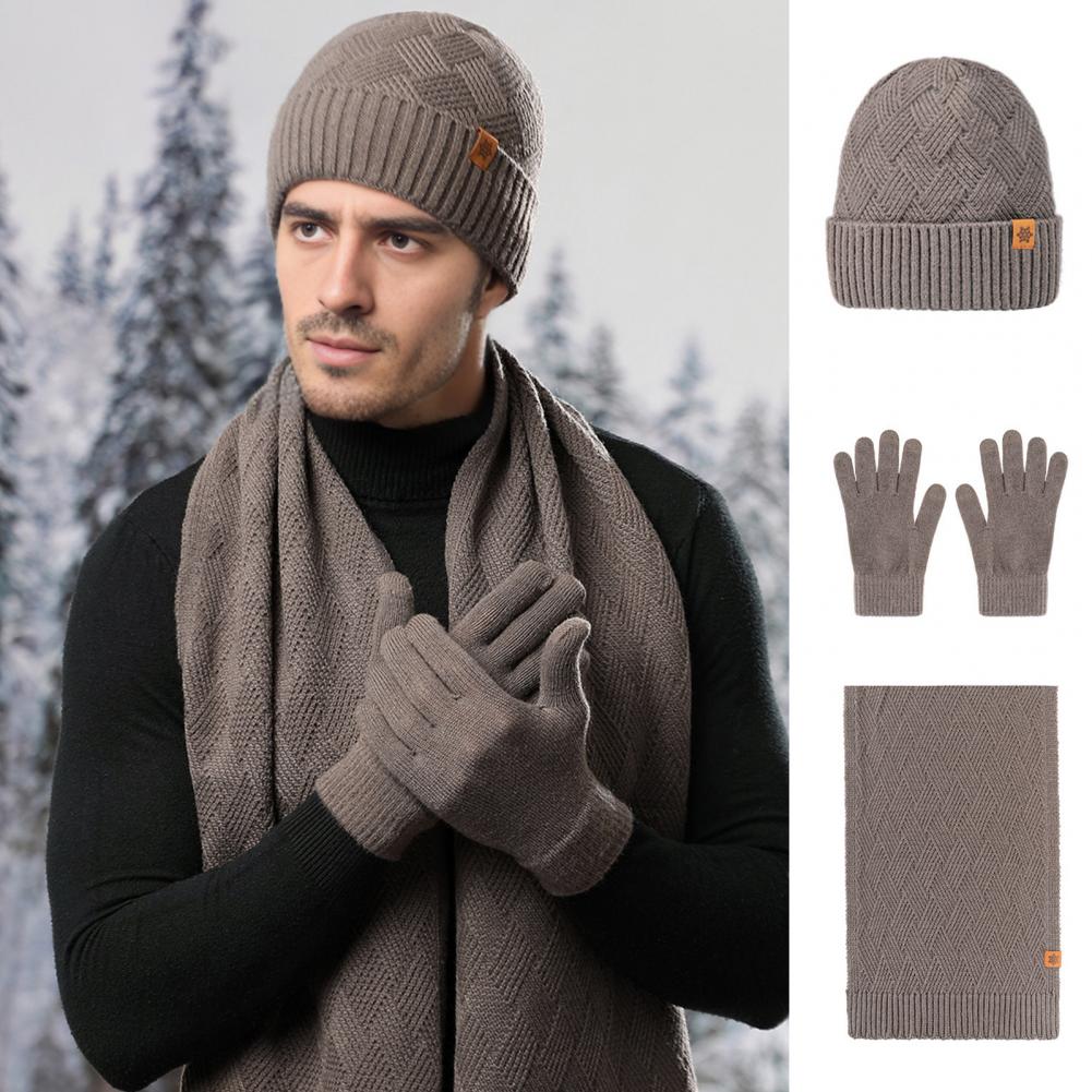 Winter Glove Insulated - Breathable Acrylic Material Set Men's Winter