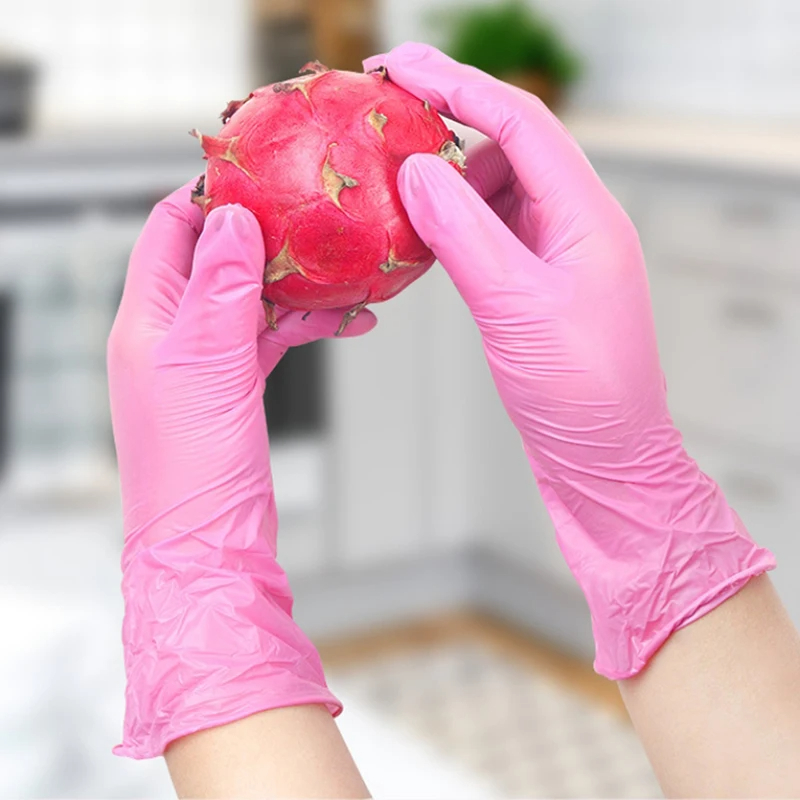 Green Disposable Gloves Pink E - đánh giá và giá Exam Glove Nitrile