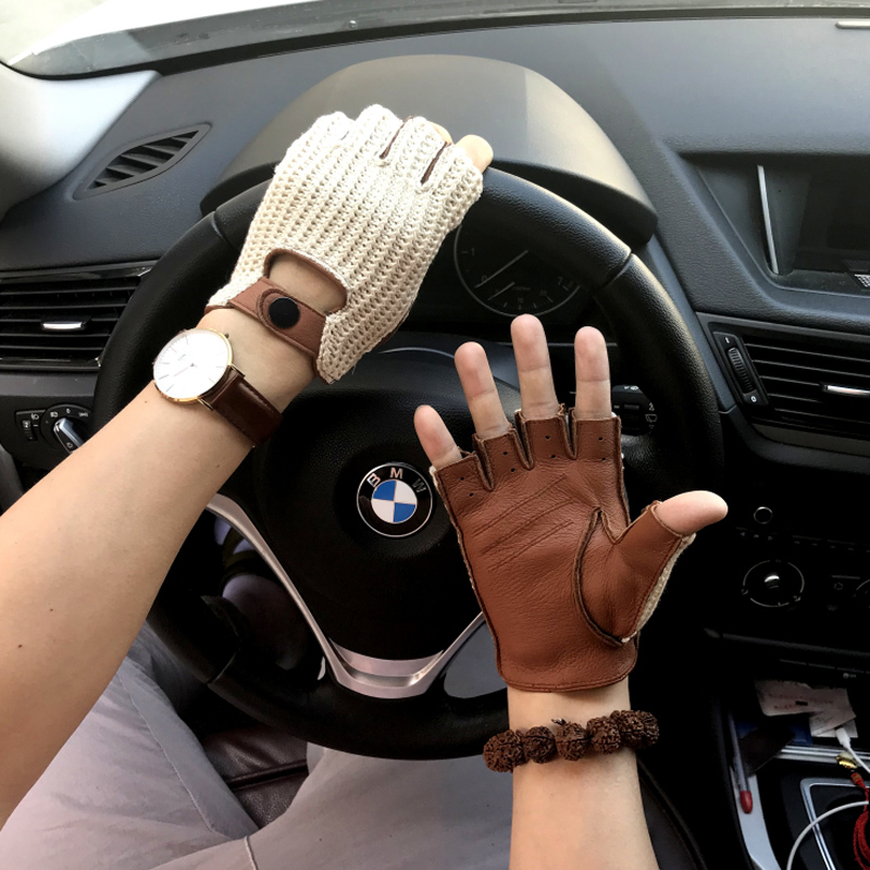 2022 Mới Nam Da Thật Chính Hãn - đánh giá và giá Leather Driving Glove