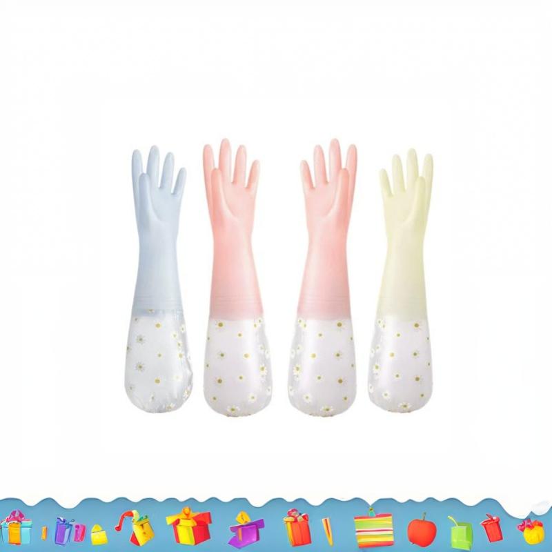 Floral Pattern Household Latex - đánh giá và giá Rubber Glove Cleaning
