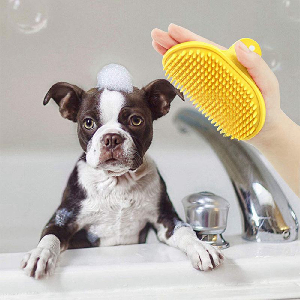 Pet Cleaning Brush Dog Cats Ba - đánh giá và giá Rubber Glove Cleaning