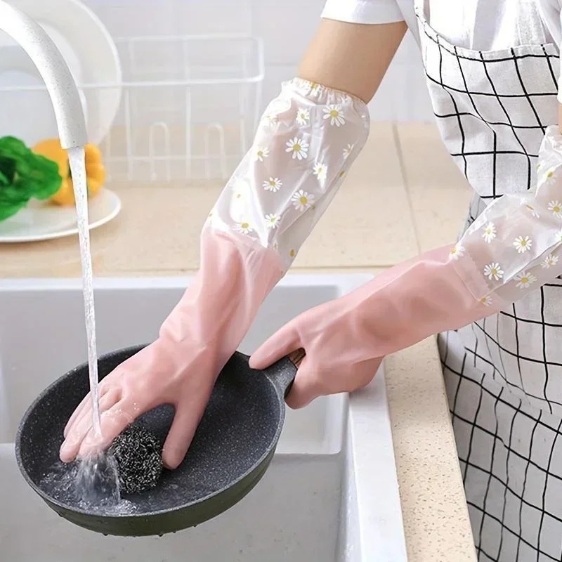 Household Long Sleeve Rubber G - đánh giá và giá Dish Glove Rubber