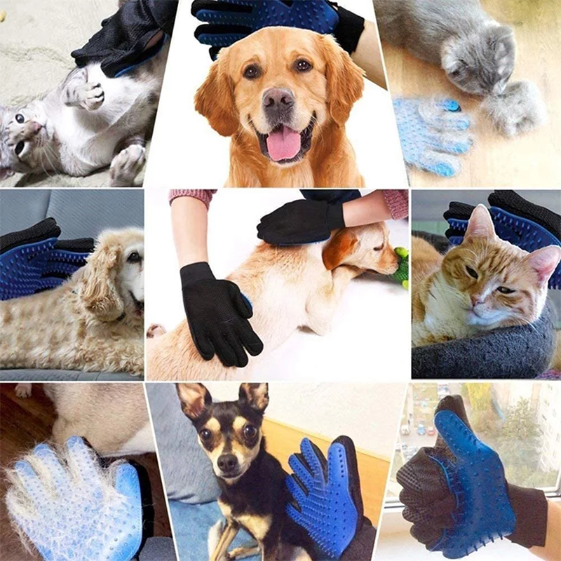 Pet Grooming Gloves Silicone B - đánh giá và giá Rubber Glove Cleaning