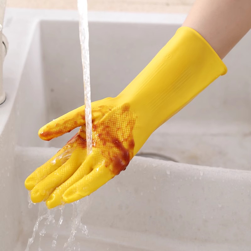 3 Pairs of Household Gloves Ho - đánh giá và giá Dish Glove Rubber