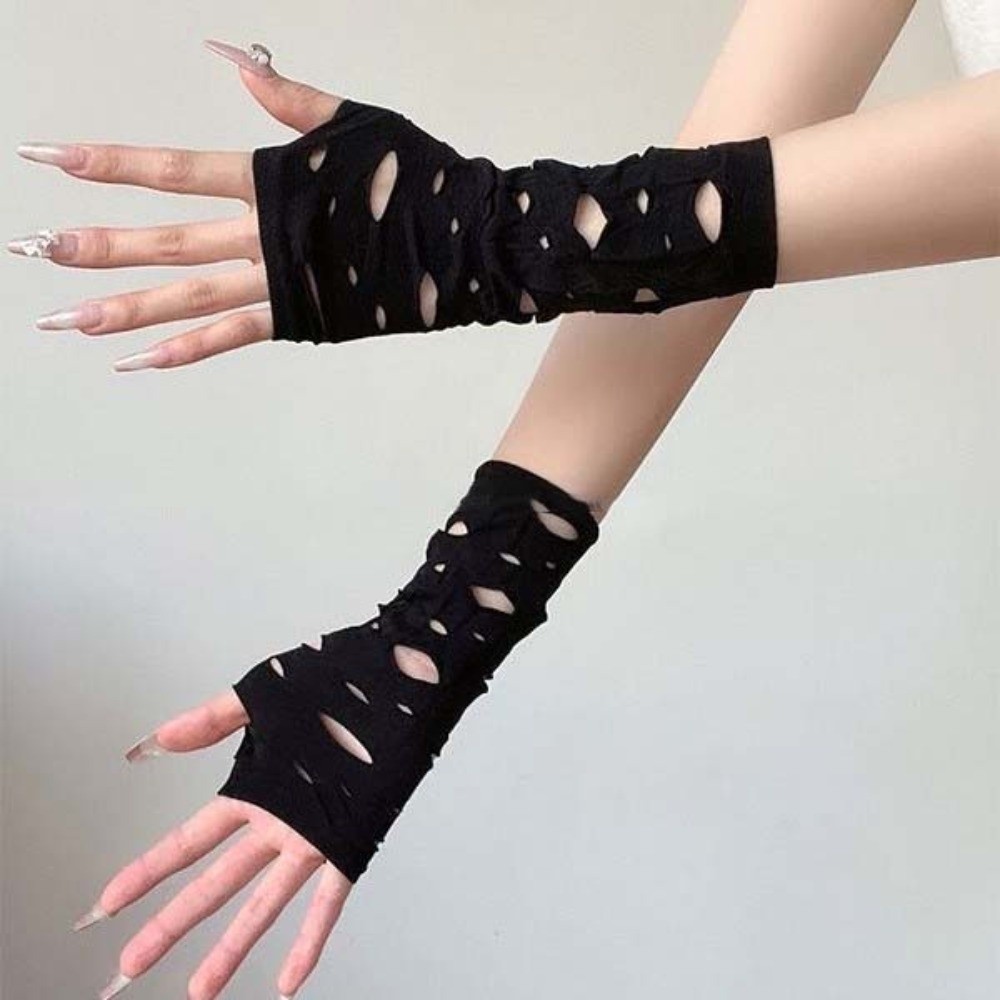 Sleeve Covers Ripped Arm Warme - đánh giá và giá Fingerless Glove Knit