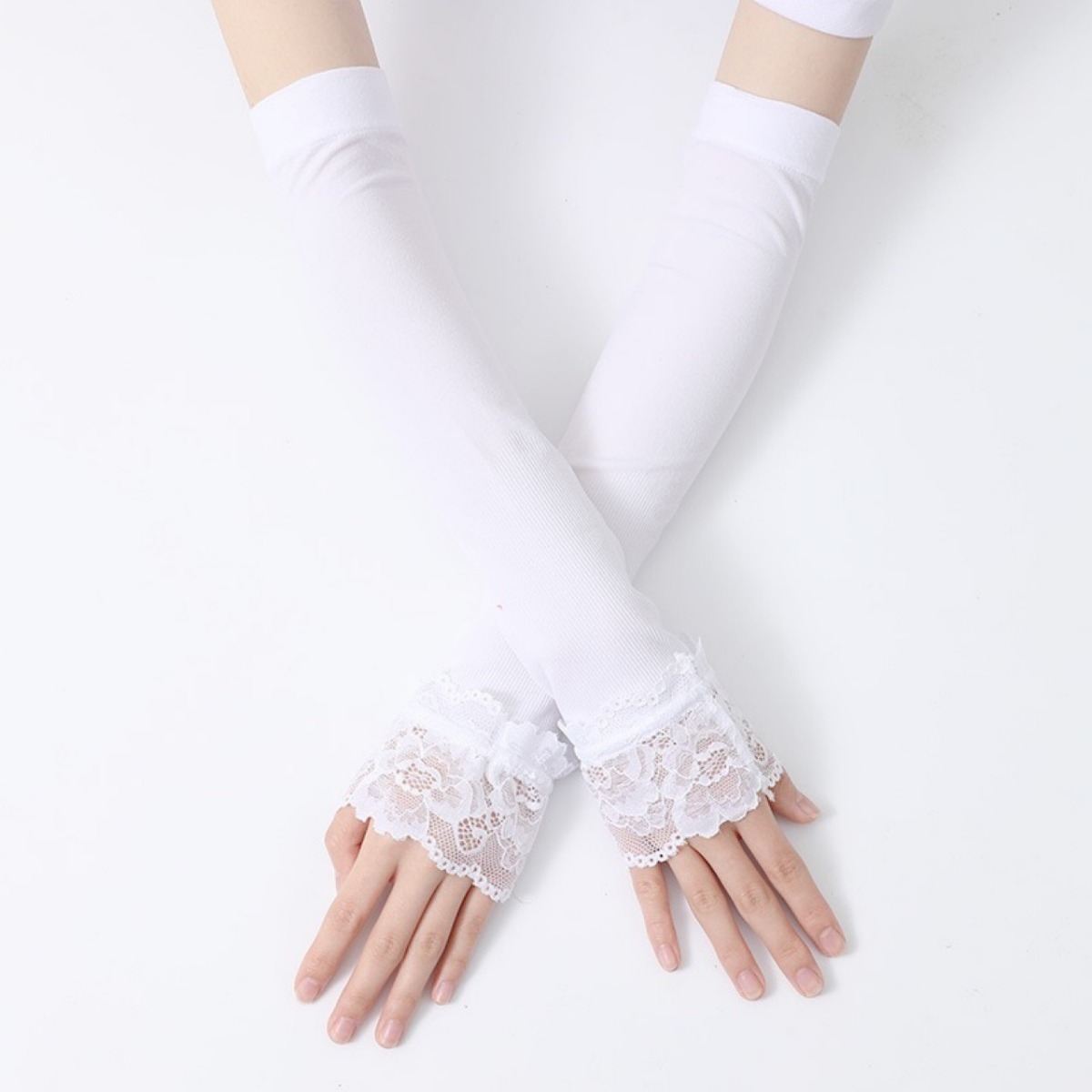 Women Long Elastic Arm Sleeve  - đánh giá và giá Fingerless Glove Knit