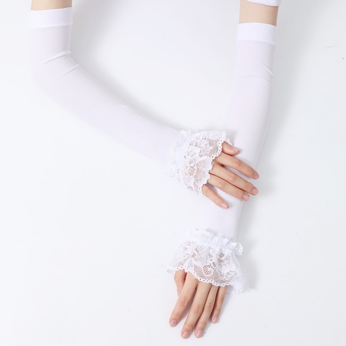 Women Long Elastic Arm Sleeve  - đánh giá và giá Fingerless Glove Knit