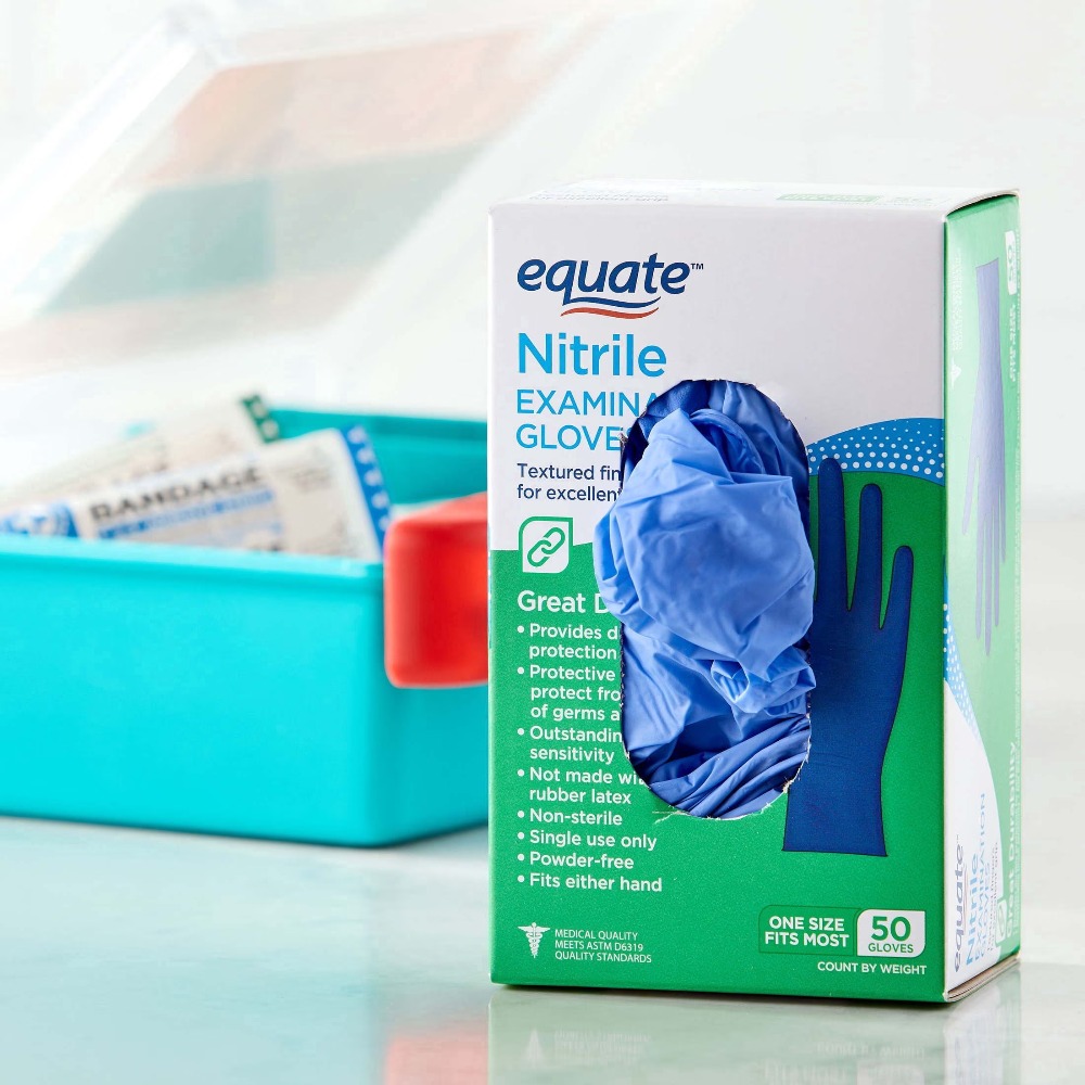 Equate Nitrile Exam Gloves, On - đánh giá và giá Exam Glove Nitrile