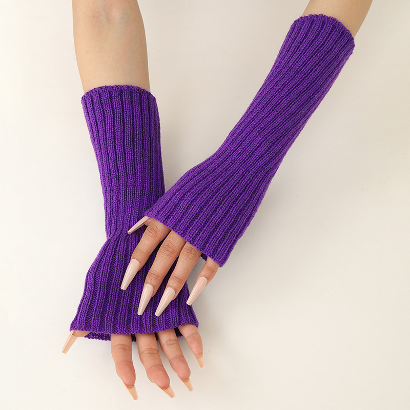 Girls Colorful Warm Knitted Ar - đánh giá và giá Fingerless Glove Knit