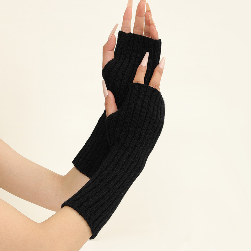Girls Colorful Warm Knitted Ar - đánh giá và giá Fingerless Glove Knit