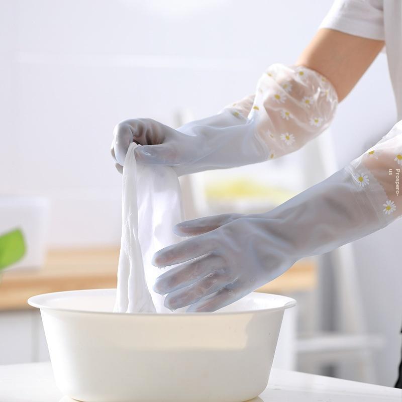 Floral Pattern Household Latex - đánh giá và giá Rubber Glove Cleaning