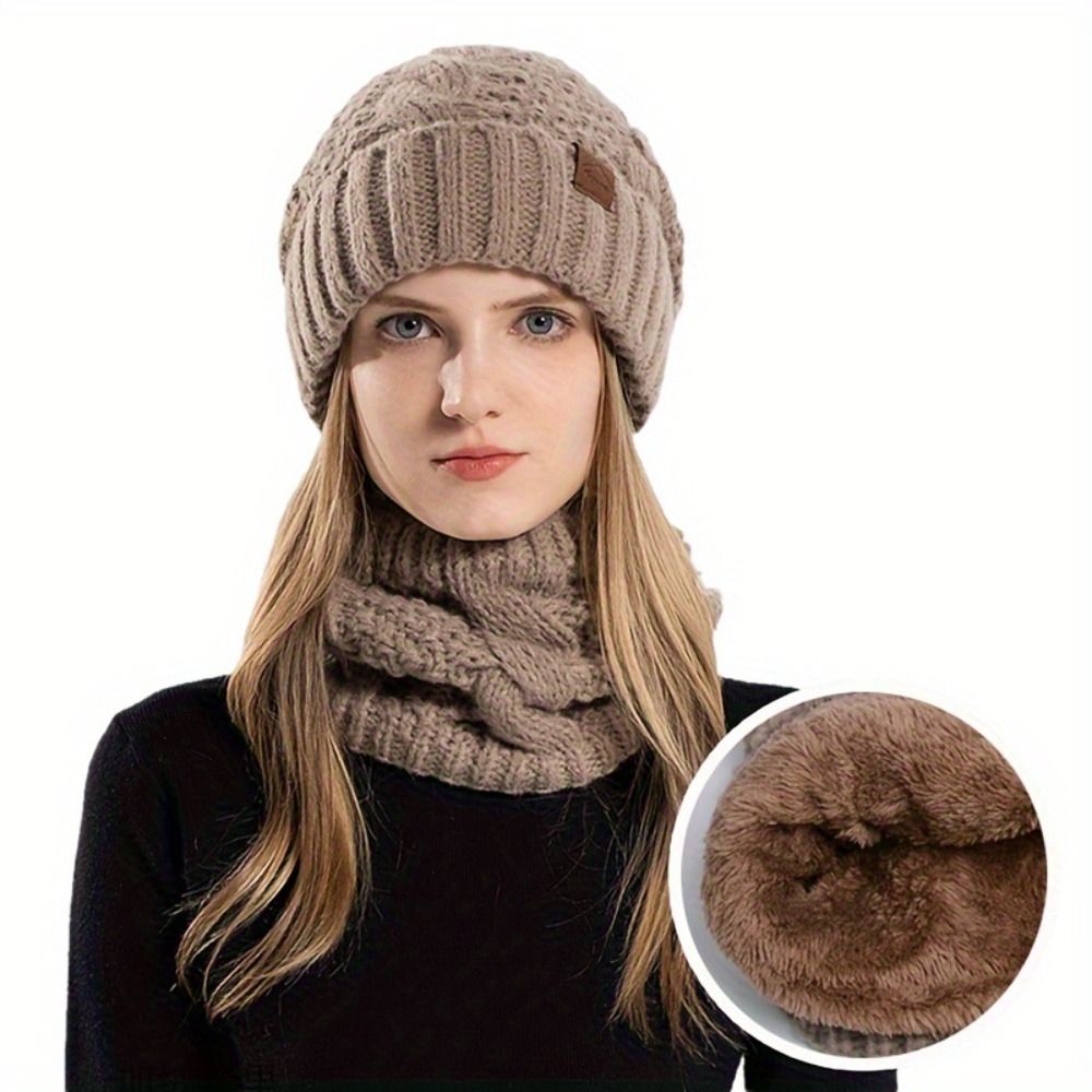 Soft Winter Beanie Hat Scarf S - đánh giá và giá Wool Glove Lined