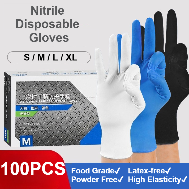100Pcs Nitrile Disposable Glov - đánh giá và giá Exam Glove Nitrile