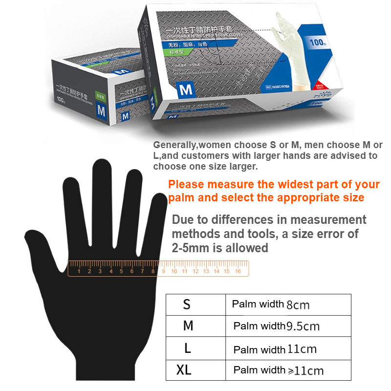 100Pcs Nitrile Disposable Glov - đánh giá và giá Exam Glove Nitrile