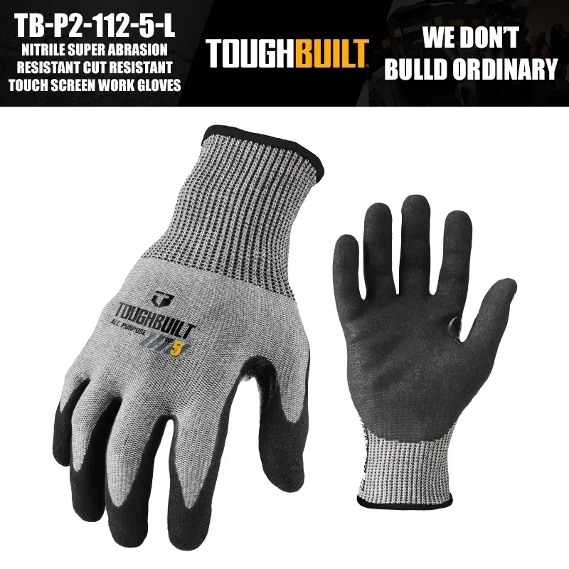 ToughBuilt TB-P2-112-5-L Nitri - đánh giá và giá Cut Resistant Glove