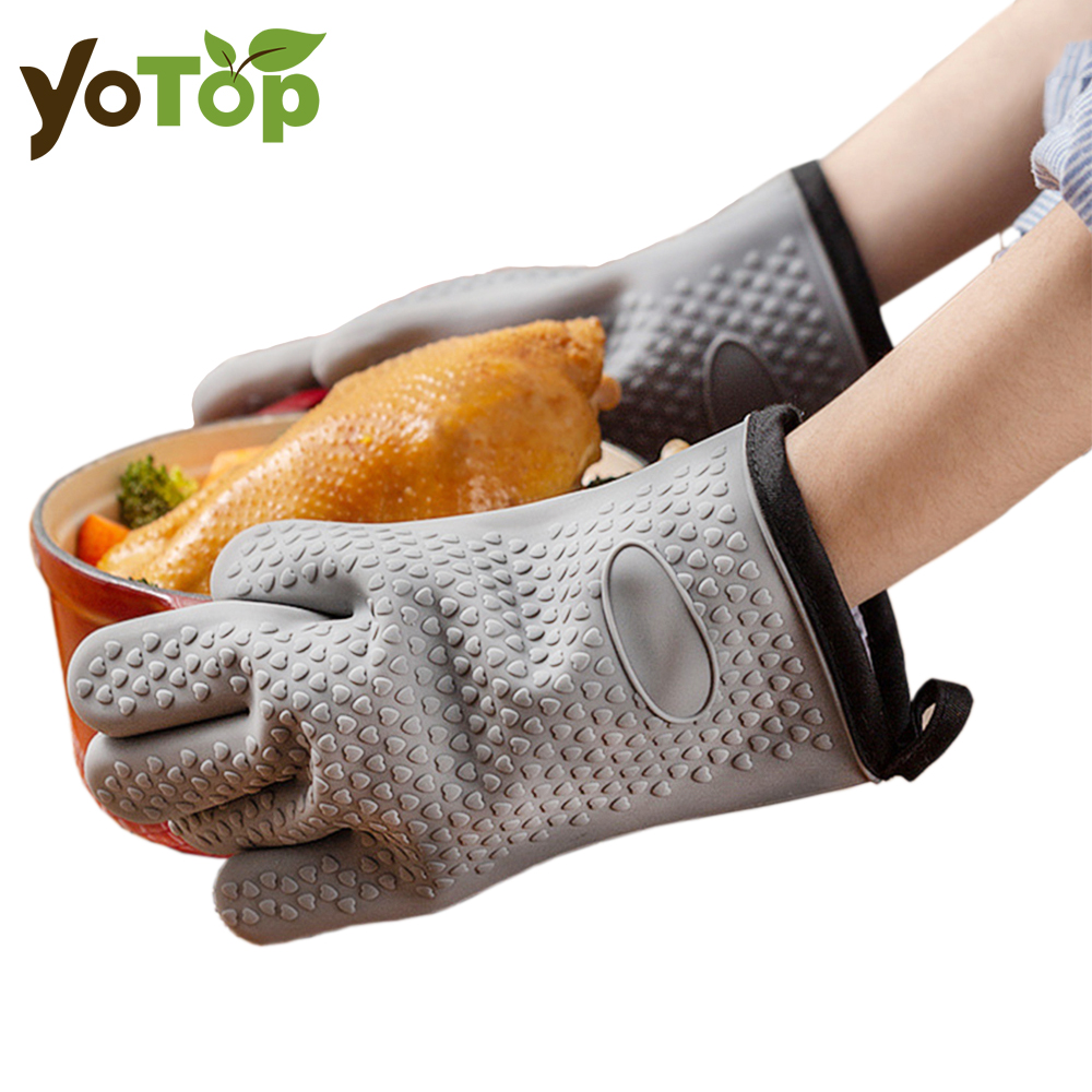 Heat Resistant Silicone Gloves - đánh giá và giá Oven Mitt Silicone
